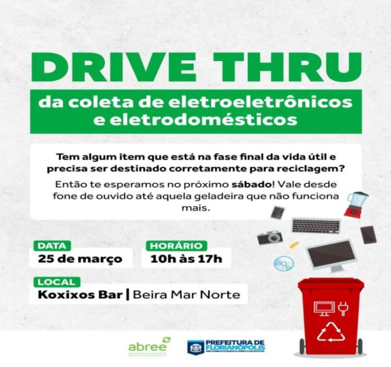 Prefeitura e ABREE promovem drive thru para coleta de eletroeletrônicos e eletrodomésticos pós-consumo