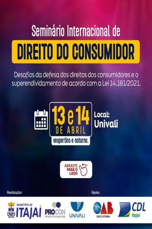 Itajaí recebe I Seminário Internacional de Direito do Consumidor