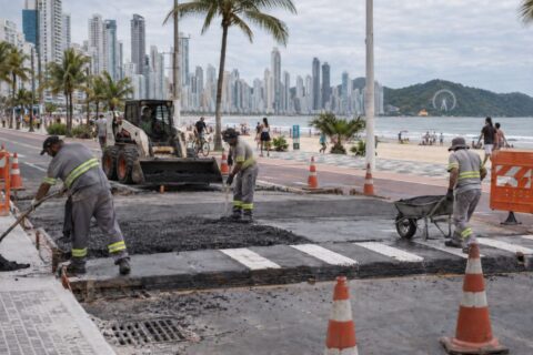 Obras nas travessias da Avenida Atlântica em BC começam nesta terça com interdições
