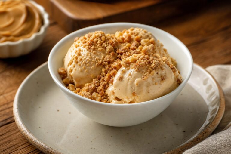 Sorvete de Doce de Leite com Farofa Crocante – Receita Cremosa e Crocante para o Verão