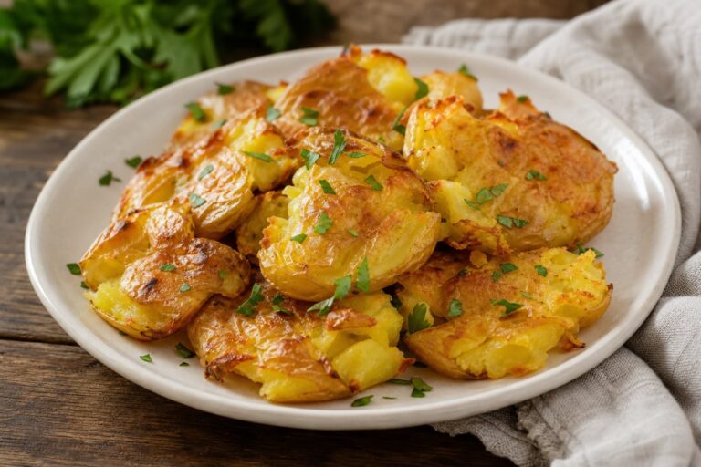 Batatas ao Murro Assadas no Forno – Crocância e Sabor em Cada Mordida