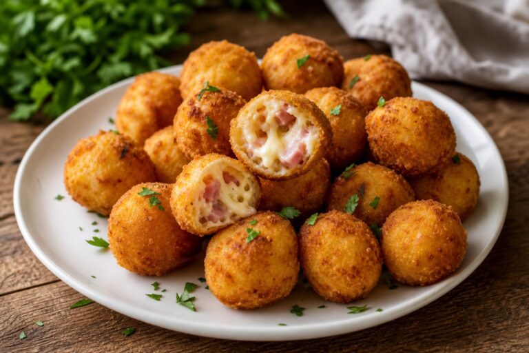 Bolinho de Linguiça com Queijo Crocante – Petisco Simples para Reunir a Família