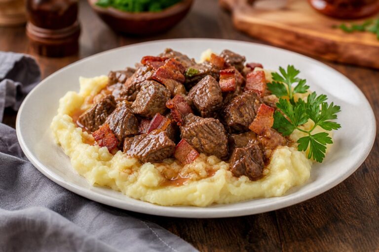 Carne com Purê de Batata na Panela de Pressão – Almoço Prático e Cremoso