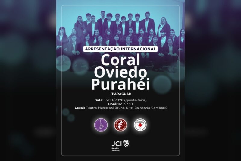 Coral paraguaio se apresenta no Teatro Bruno Nitz em BC