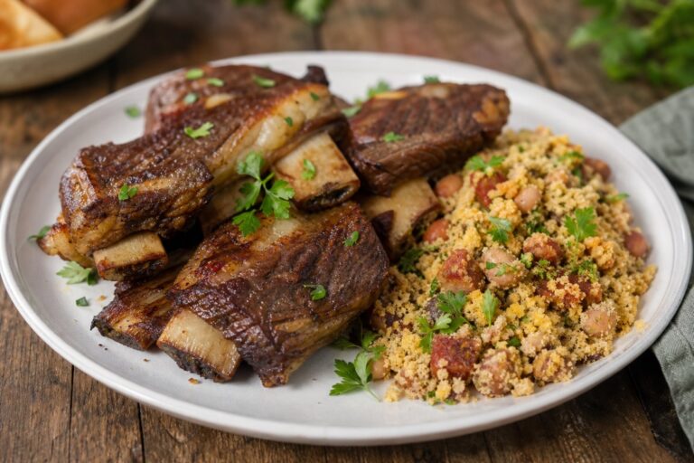 Costela ao Forno com Farofinha de Feijão-Fradinho – Prato Tradicional e Repleto de Sabor