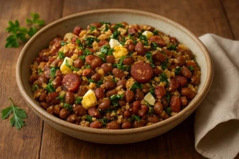 Feijão Tropeiro Mineiro com Bacon e Couve – Receita Completa na Frigideira