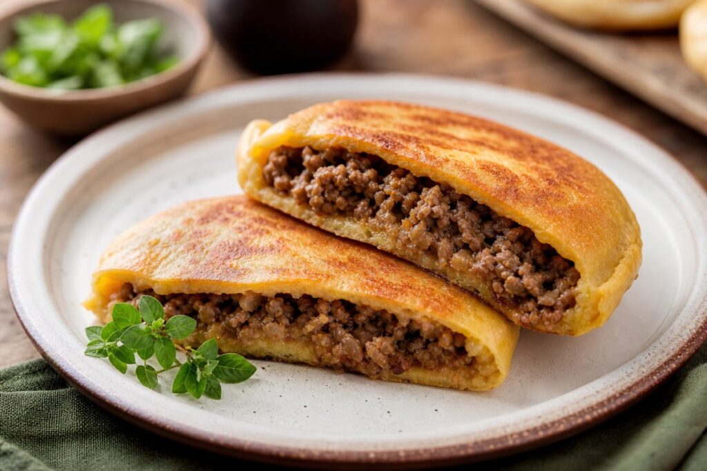 Lanche de Frigideira com Carne