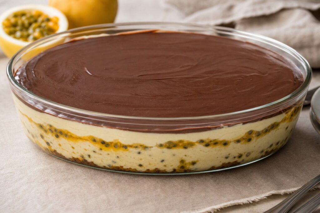 Sobremesa de Maracujá com Chocolate