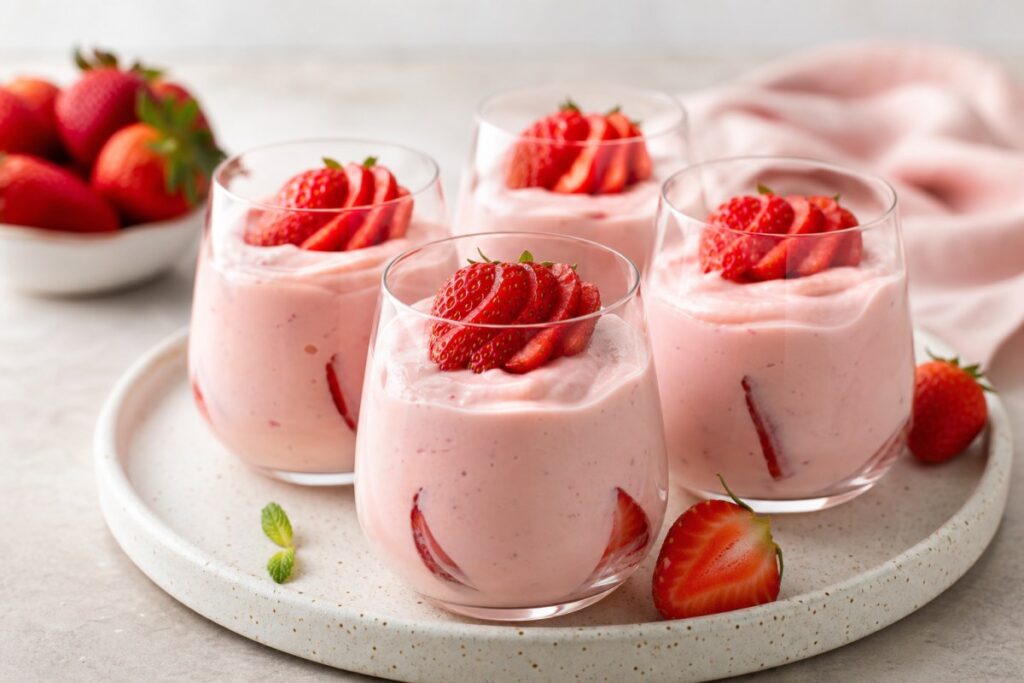 Sobremesa Gelada de Morango