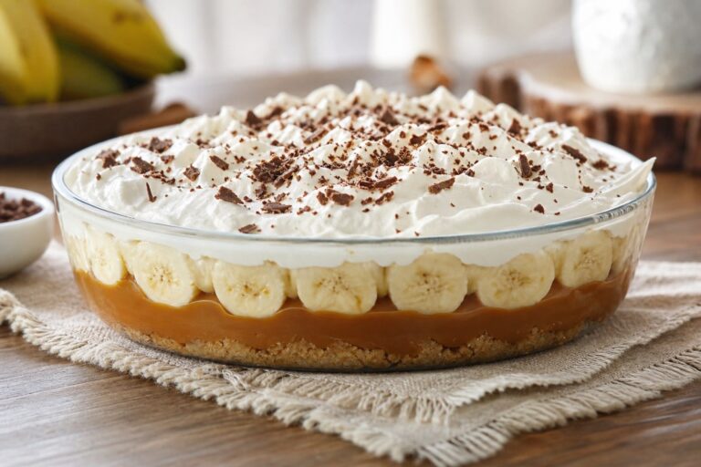 Torta Banoffee Cremosa – Sobremesa com Banana, Doce de Leite e Chantilly